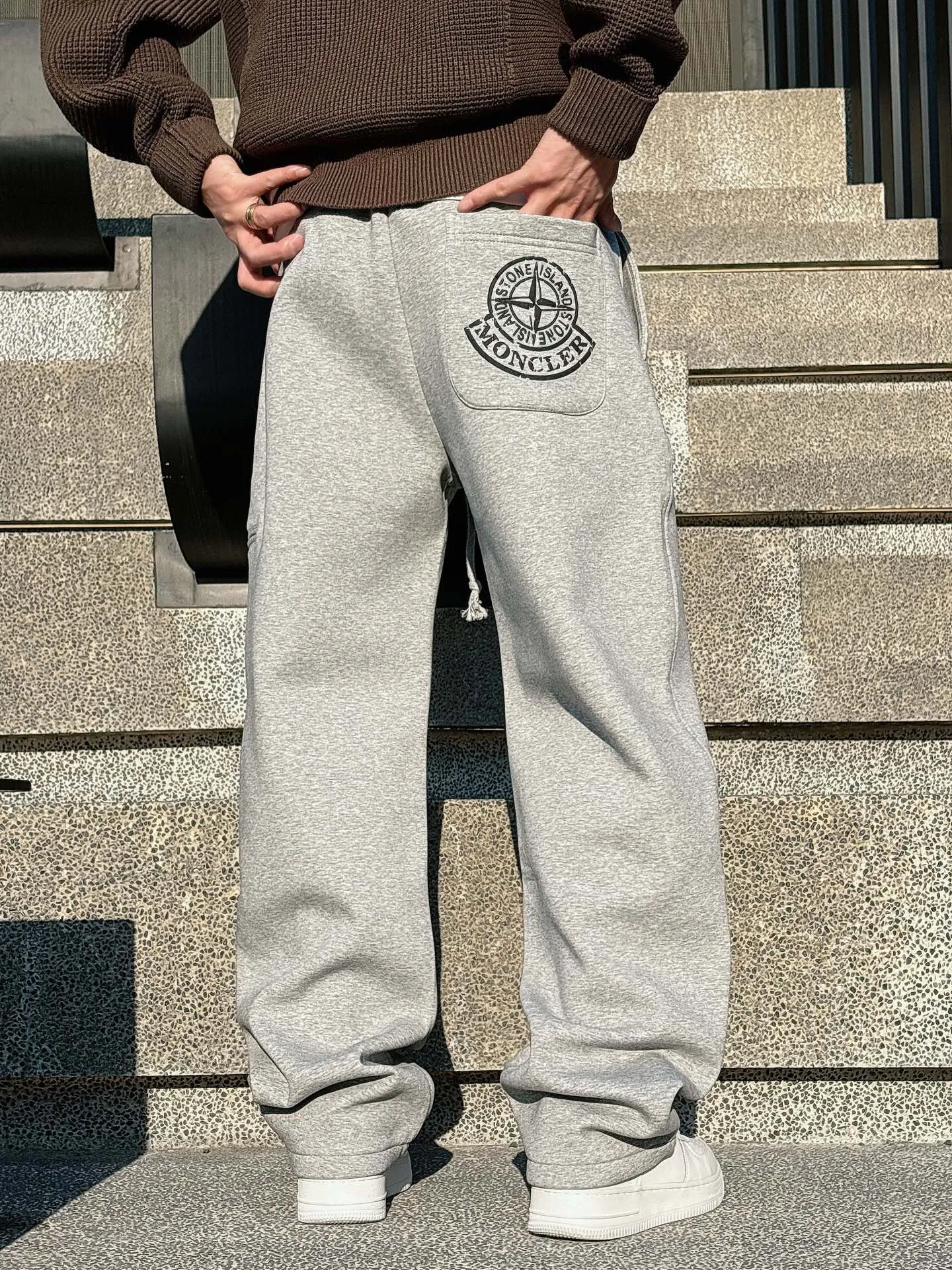 P320 2025 autumn and winter new casual pants 🆕Heavy scimitar pants Color: black and gray Size: M-4XL